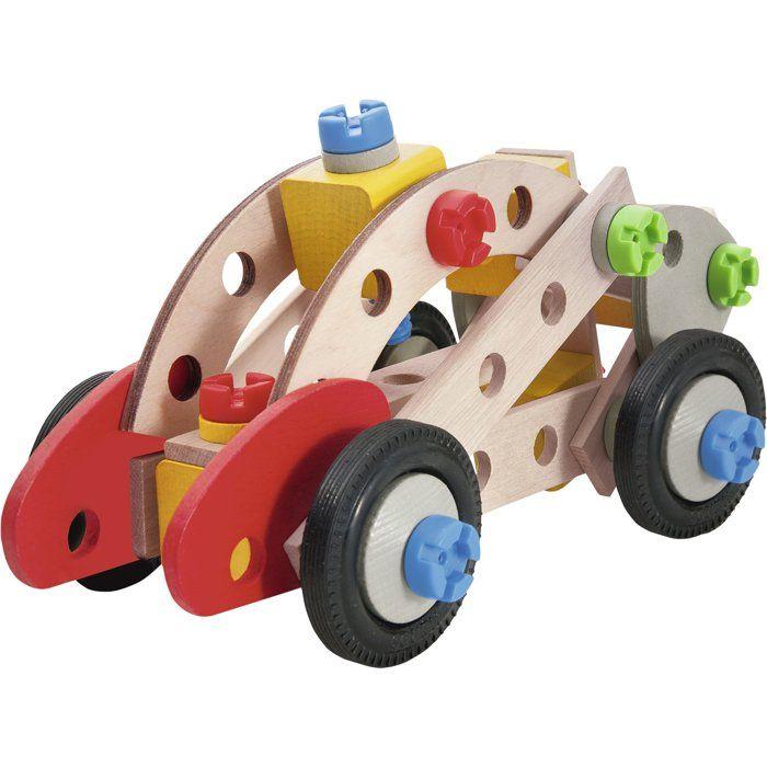 HEROS Constructor - Camion de pompier à construire - En bois 100 % certifié FSC® - 155 pièces - Dès 5 ans