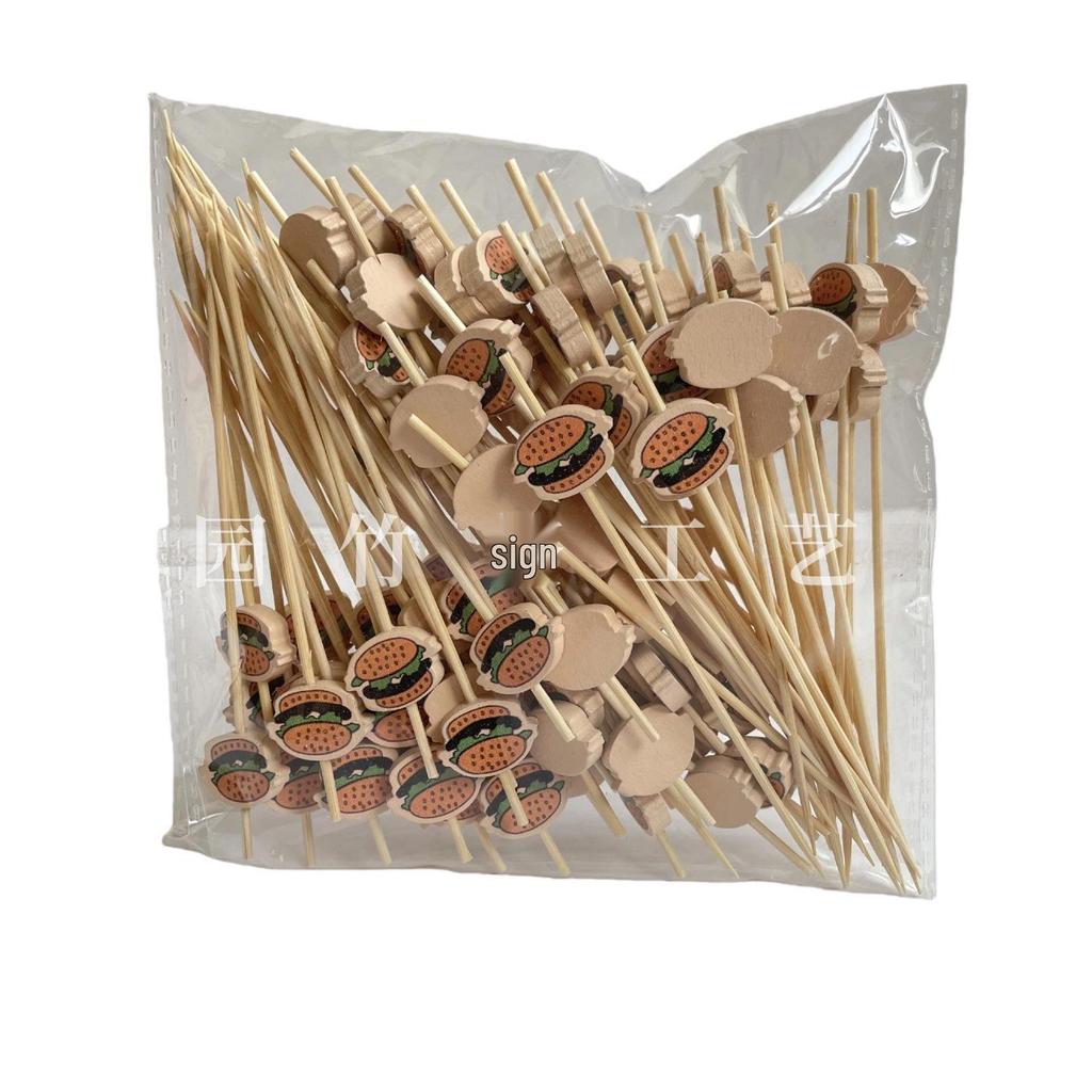 Creative Bamboo Skewers: Decorative Fruit, Cocktail, Sandwich, and Hamburger Picks