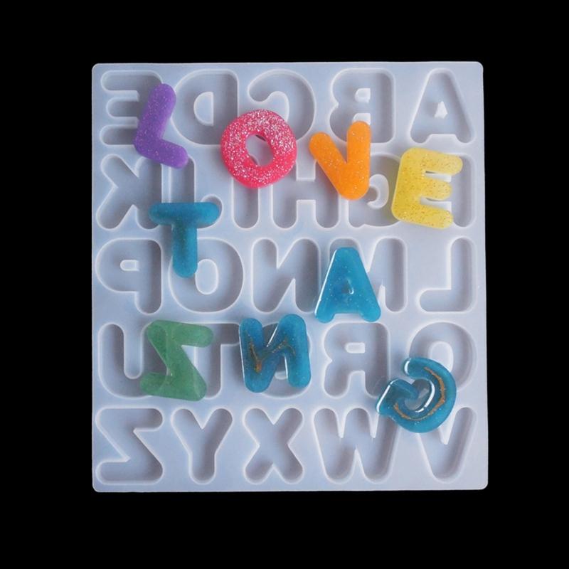 Silicone Alphabet Mould,Letter Non-Stick Chocolate Moulds,Baking Mold,Handmade Wax Resin Moulds,DIY Letter Jewelry Molds