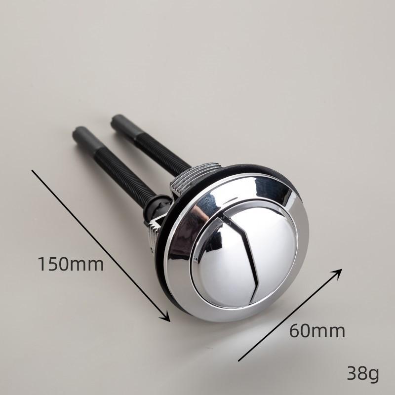 Toilet Flush Button Water Tank Single Push Type ABS Round Stem 38mm 48mm 58mm Modern Bathroom Fixture