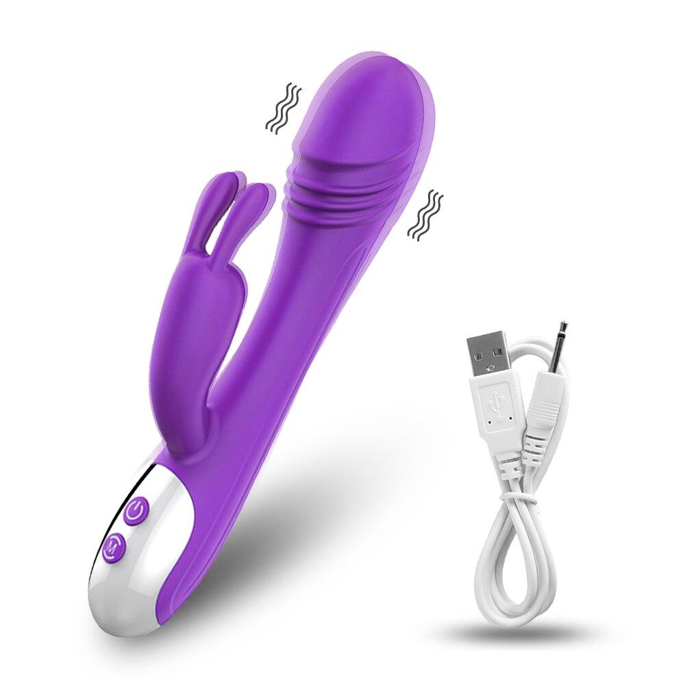 Women Vagina Clitoris Stimulation USB Charge Dildo G Spot Vibrator SexToys for Couples Adults