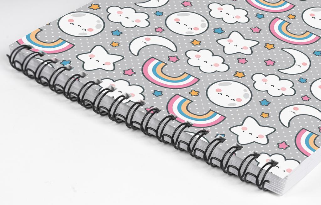 Inkdotpot Star, Moon & Rainbow Perpetual Calendar, Important Dates To Remember-6x9 Monthly and Daily Journal for Special Days