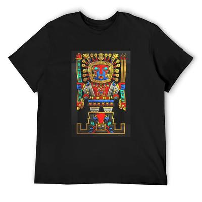 T-shirt viracocha t-shirts surdimensionnés noirs coton t-shirts graphiques t-shirts noirs pour hommes