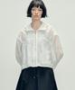 Maloupe 6316 Crop Hooded Lightweight Jumper (White)