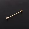 2 Pcs Men Gold Plated Tone Steel Collar Tie Pin Stud Barbell Bar Clip Clasp Brooch 6CM