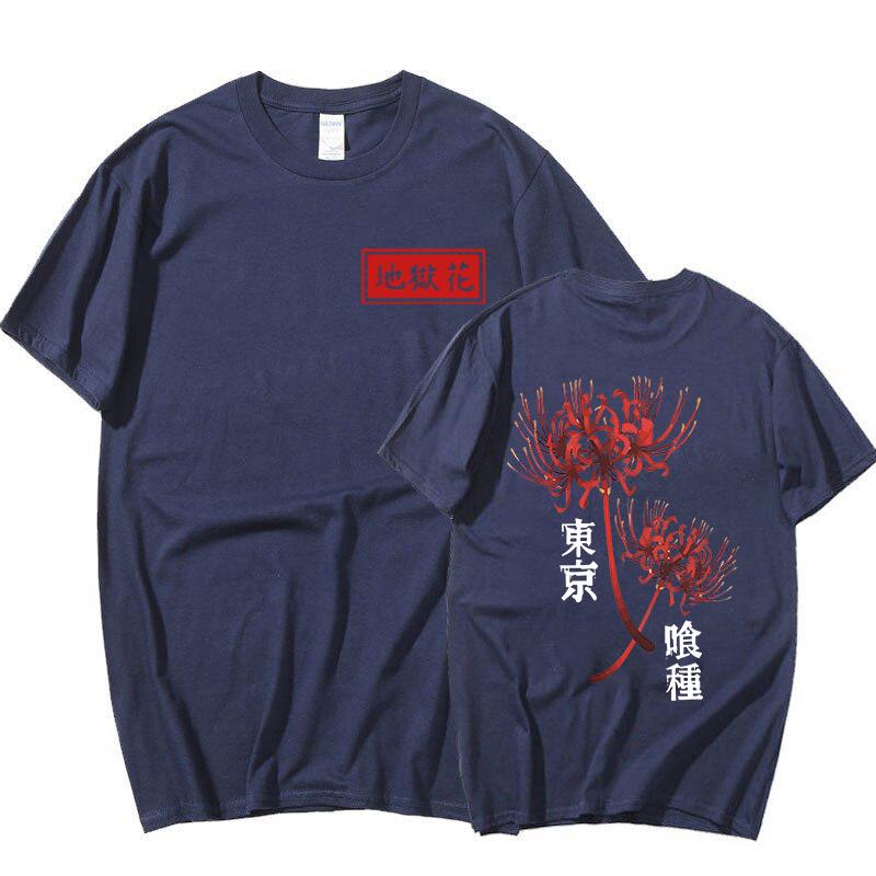 Hot Anim Spider Lily T-shirt Men Women Cool Kane Kiken Graphic Print T-shirts Oversized Streetwear Couples Tees