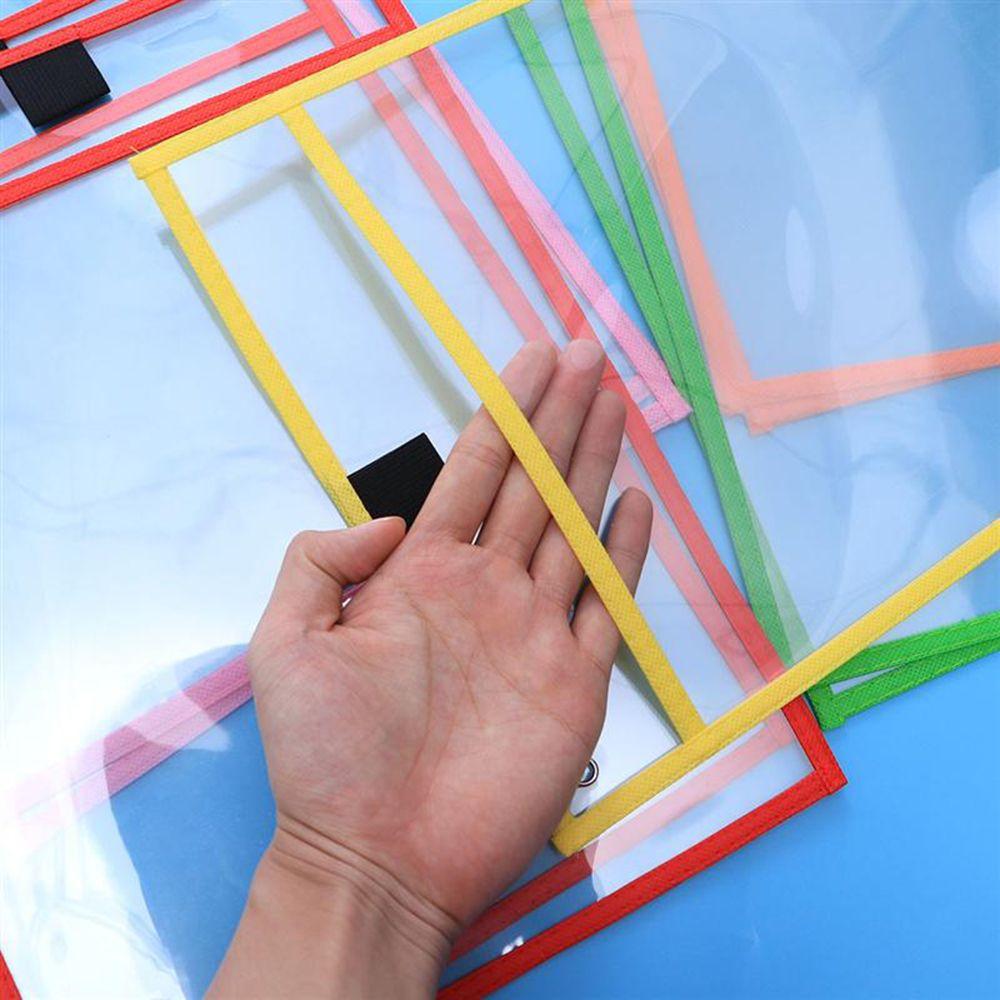 Office Stationery Writing Tool Reusable File Pocket Drawing Board Dry Wipe Bag Teaching Supplies