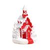 Mini Weihnachts-Schneehaus-Dekoration Winterhaus-Skulptur Weihnachtsornament Harzfigur für Schreibtisch