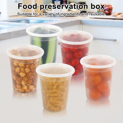 10 Contenitori per Alimenti con Coperchi A Prova di Perdita Contenitori per Zuppa Senza BPA Microonde Freezer Lavastoviglie Contenitori per Preparazione Pasti