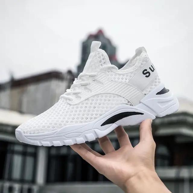 Men's Shoes Summer Breathable Deodorant Thin Mesh Hollow Large Mesh Casual Mesh Shoes Men's Soft-soled Running sneaker
