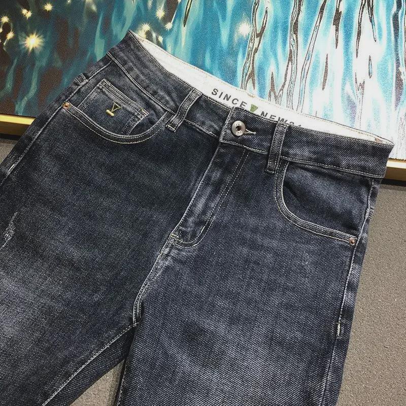 2024 Men's Autumn Fashion Slim Straight Jeans - Versatile, Trendy, Casual