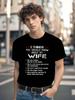Lustiges "5 Dinge, die du über meine Frau wissen solltest" Grafik - Baumwolle Streetwear Kurzarm T-Shirt