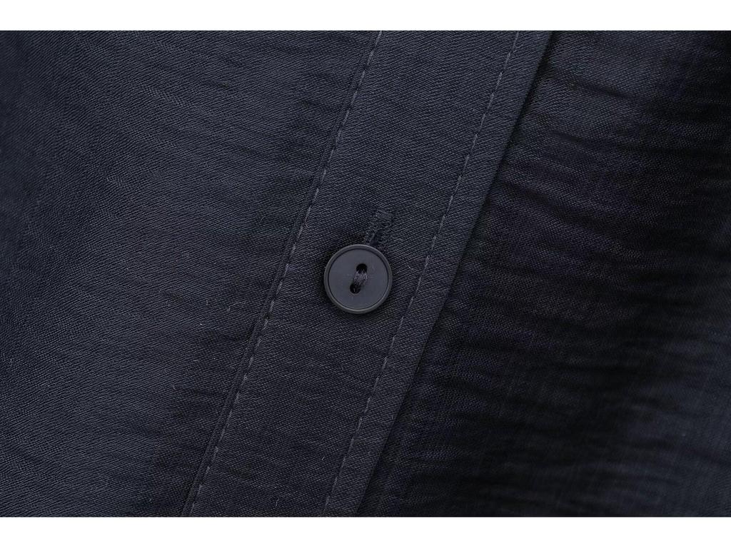 2024 Winter Women's European & American Style Pleated Satin Long Sleeve Shirt