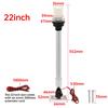 12 inch 22 inch 12V 24V Navigation Light LED Marine Boat Lamp White Light Waterproof 180° Rotation for Pontoon Power Boat Skiff