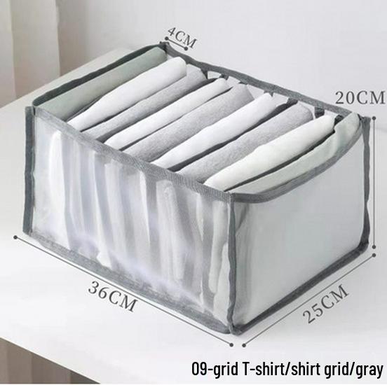  "Transparent Mesh Drawer Organizer for Clothes & Jeans"