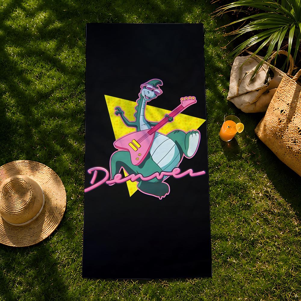Cartoon Denver the Last Dinosaur Towel beach towel, quick drying absorbent bath towel for Swim,Gym,Camping,Outdoor