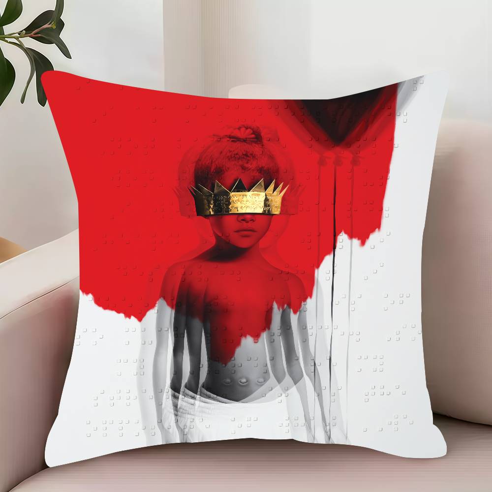 ANTI R-Rihanna  Pillow Case Decor Protective Covers Comfortable soft for Sofa Living Room Home office