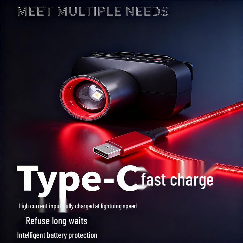 Multifunctional Waterproof Headlamp for Night Fishing, Cycling, and Adventure - High Brightness, Long Battery Life