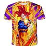 2026 Summer New Dragon Ball Z Boys' T-shirt 3D Goku Print Men's Harajuku Fashion Short Sleeve Casual Tops Clothing