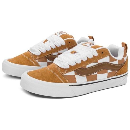 Vans Knu-Skool Low Mega Check Brown - VN000CRPBRO