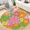 1pc Floral Pattern Office Round Area Rug, Indoor Mat Suitable For Office, Under Office Chairs Bedroom Living Room Home Decor, Room Deco