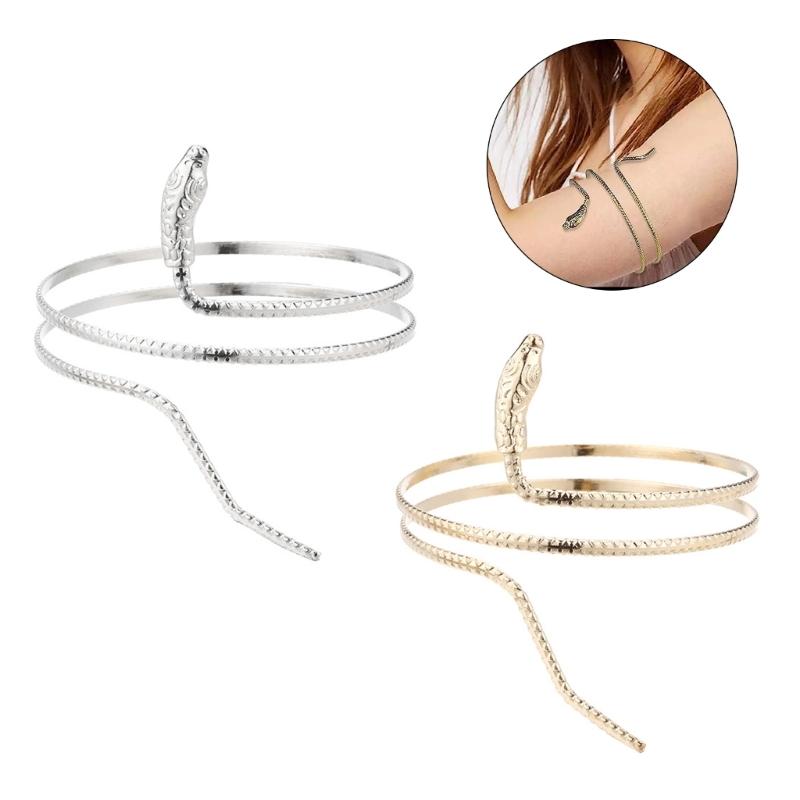 Blingbling Snake Upper Arm Cuffs Armlet Modern Armband Bangle Women Jewelry Arm Cuffs Armlet Armband Open Bangle