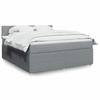 Maison Exclusive - Sommier À Lattes De Lit Avec Matelas Gris Clair 180x200cm Tissu