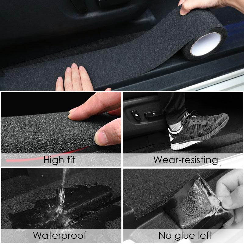 PEVA Antypoślizgowa Naklejka Samochodowa Pasek Ochraniacz Krawędzi Drzwi Bezśladowa Samoprzylepna Pyłoszczelna Folia Ochronna na Progi Drzwiowe Zderzak