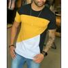 Men's Striped T-shirt Retro 3D Printed Short Sleeved Top T-shirt Men's Clothing