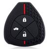 Silicone Car Key Case Cover For Toyota Auris Hilux Corolla Fortuner Prado Verso Camry Yaris Vitz Vios Ractis 2/3/4 Button