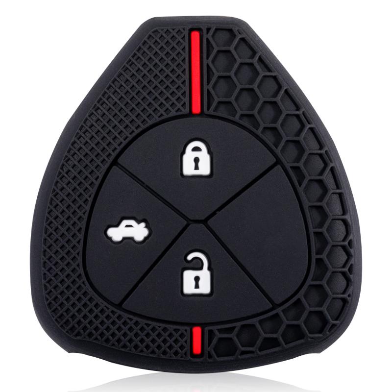 Silicone Car Key Case Cover For Toyota Auris Hilux Corolla Fortuner Prado Verso Camry Yaris Vitz Vios Ractis 2/3/4 Button