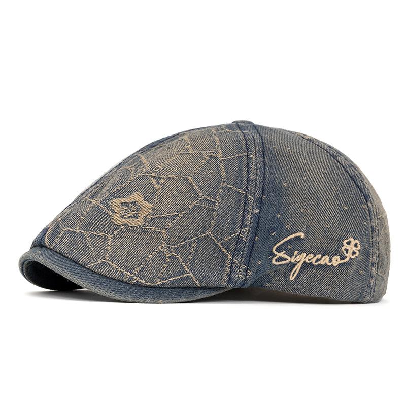 

Джинсовая кепка Forward Женская берет Мужская ретро-кепка Британская кепка Newsboy Style2 джинсовый синий