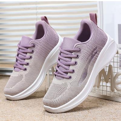 Women's Spring New Breathable Fly Woven Versatile Casual Shoes Shoe Mesh Shoes Running Shoes for Women
