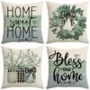 New Spring Pillow Series, Plant-based Letter Digital Printing Pillow Cover, Home Atmosphere, Ins Style