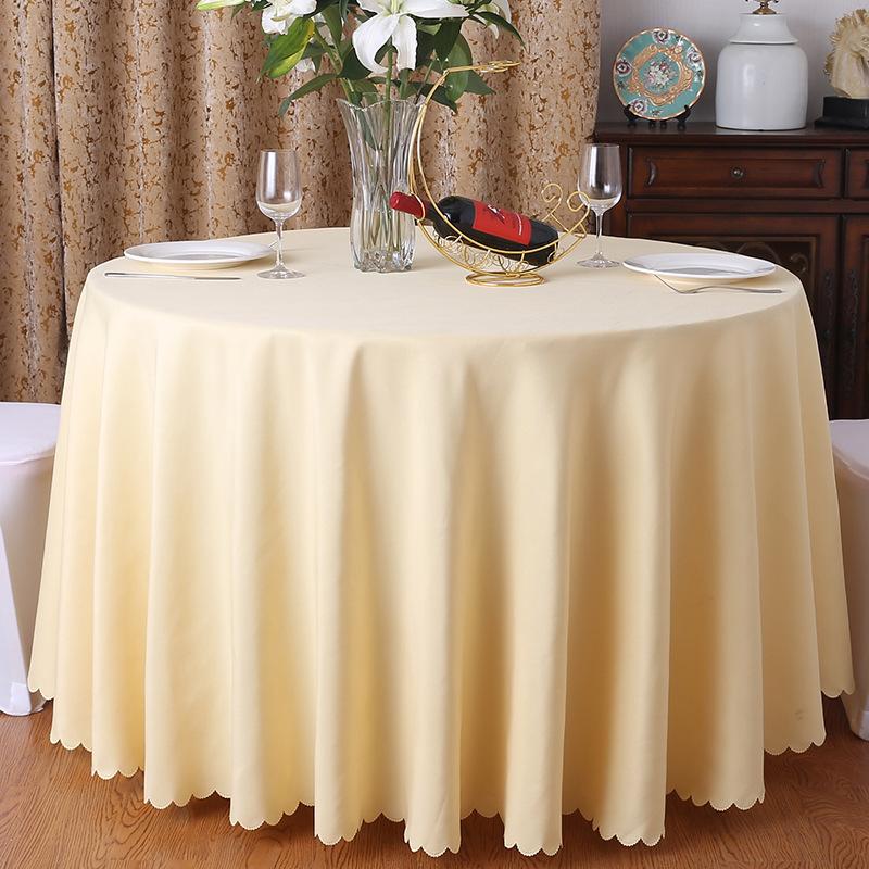 White Polyester Round Tablecloth For Home Banquet Wedding Events Solid Color Circular Table Cover Elegant Table Linen For Dining Room Celebration