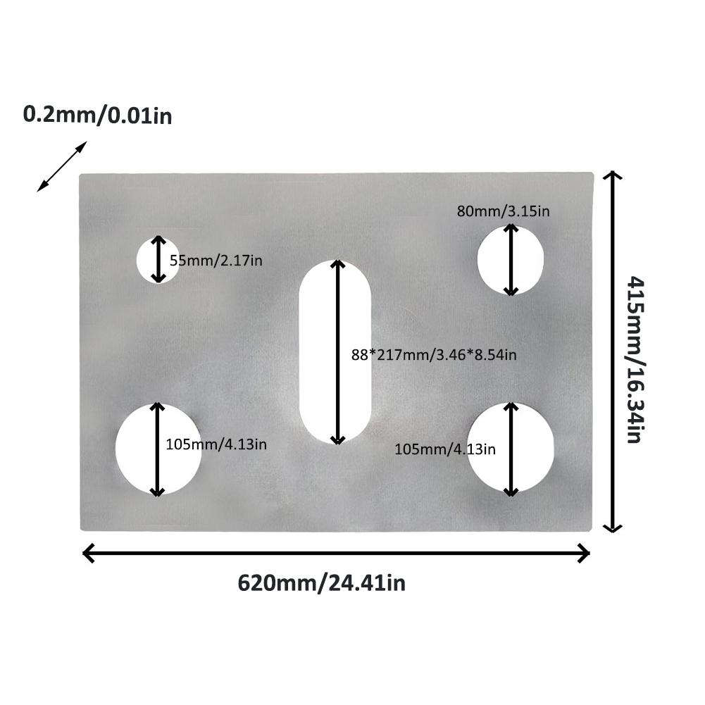 

0.4mm Thickness 5 Holes Gas Stove Protectors Cover Liner Anti-Oil Stovetop Burner Cooker Protective Covers Mat Pad Kitchen Tools