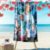 Football Star Action Dynamic Pose Beach Towel Portable For Travel Soft Quickdrying Swim Towel Absorbent Bath Towel Seaside Printing