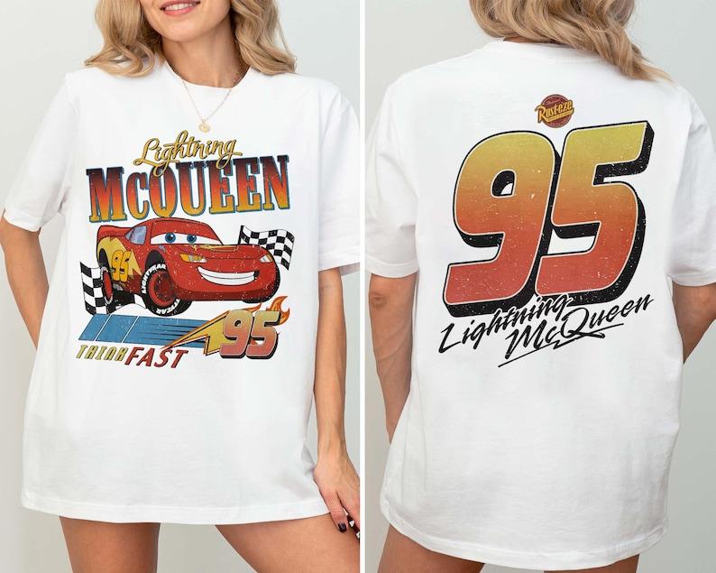 2026 Summer Disney Lightning Mcqueen Graphic Tshirt Men Women Fashion Cotton Quality Casual Loose Short Sleeve Classic Unisex