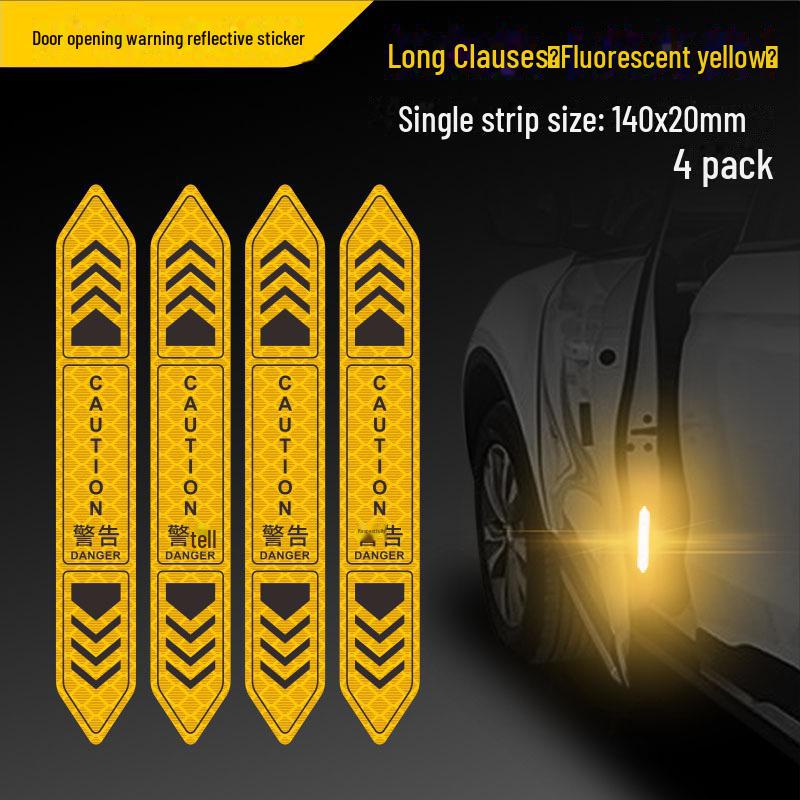 

Персонализированные ночные светоотражающие предупреждающие наклейки на дверь автомобиля - светоотражающие наклейки класса А с бриллиантами для безопасности и украшения.
