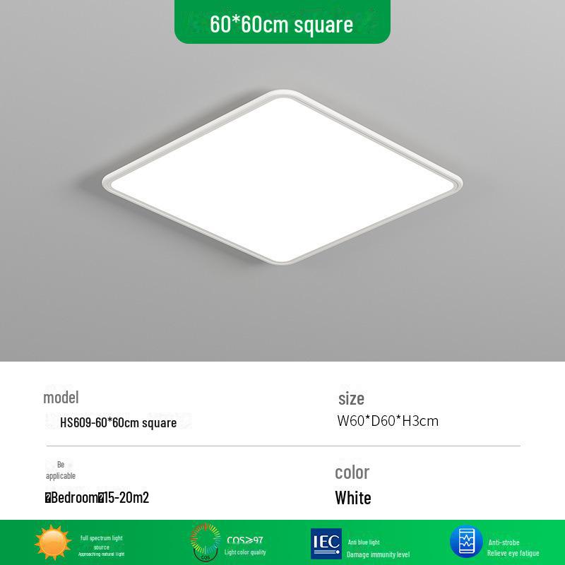 High-End Ultra-Thin Full Spectrum Round Ceiling Lamp for Living Room, Hall & Bedroom