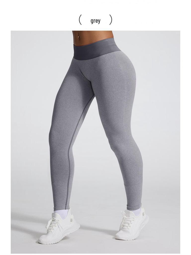 Pantalons de Yoga RYGZ Sans Couture Haute Élasticité Push-Up - Pantalons de Fitness et de Course à Pied pour Femmes à Séchage Rapide