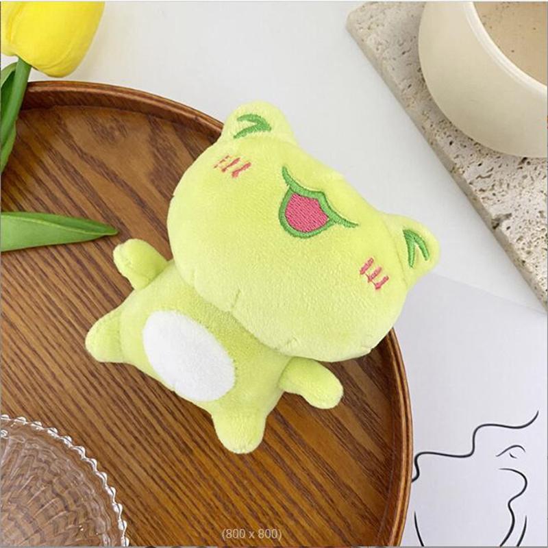 Größe ca. 11 cm, Cartoon Frosch Plüschtier, Anhänger Schlüsselanhänger, Kindergeschenk Puppenspielzeug, Stofftier