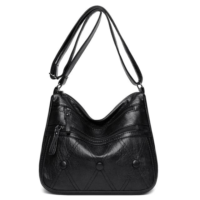 PU kožená taška přes rameno Ženy Kauzální Luxusní kabelky a peněženky Dámská Designová taška Hobos Malá značka Crossbody kabelky