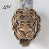 Industrial Style Wall Decoration Lion Sculpture, Resin Retro Bronze Decorative Art, 3D Animal Head Modern Artistic Accents Figurine, Hollow
