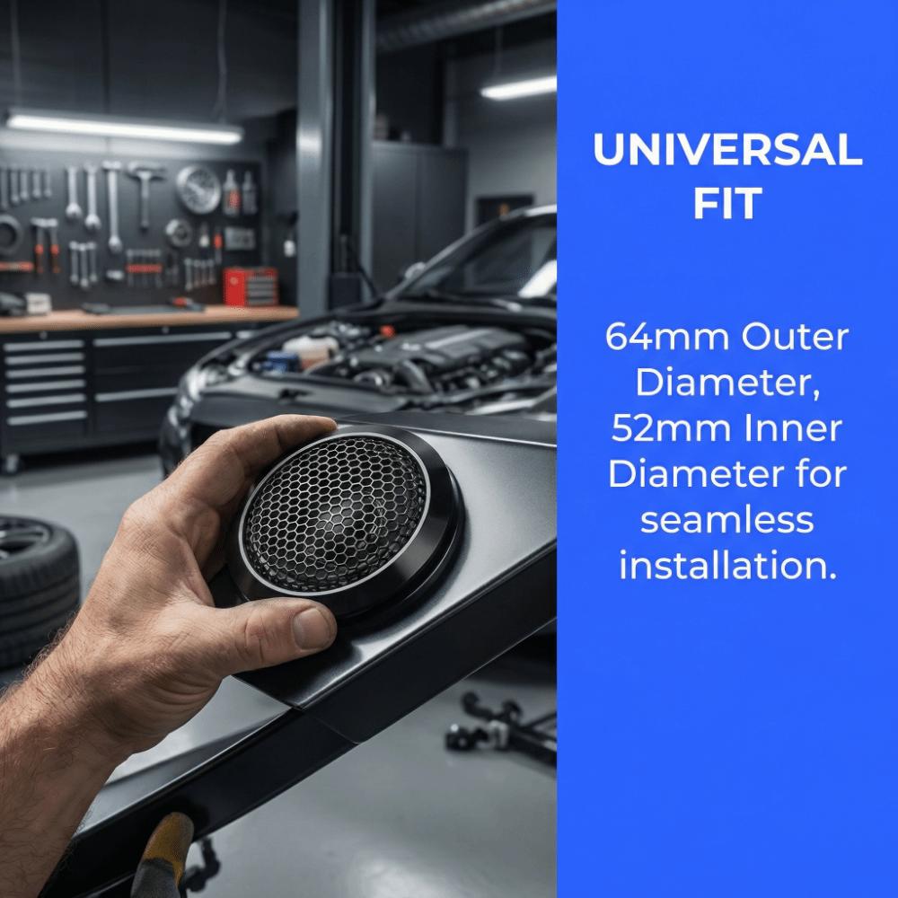 2Pcs OD 64mm Car Speaker Cover Metal Mesh Subwoofer Guard Easy To Install Speaker Grill  Car Audio