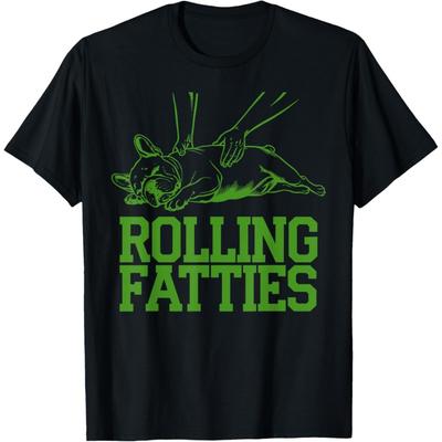 French Bulldog Rolling Fatties Funny Dog Lover Puppy Owner Men Women T-Shirt