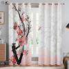 Chinese Landscape Painting 3D Printing Curtains Ink Painting Mountains And Clouds Plum Blossom Peach Blossom Classical Curtains