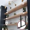 Black Double T Invisible Shelf Bracket for Single Layer
