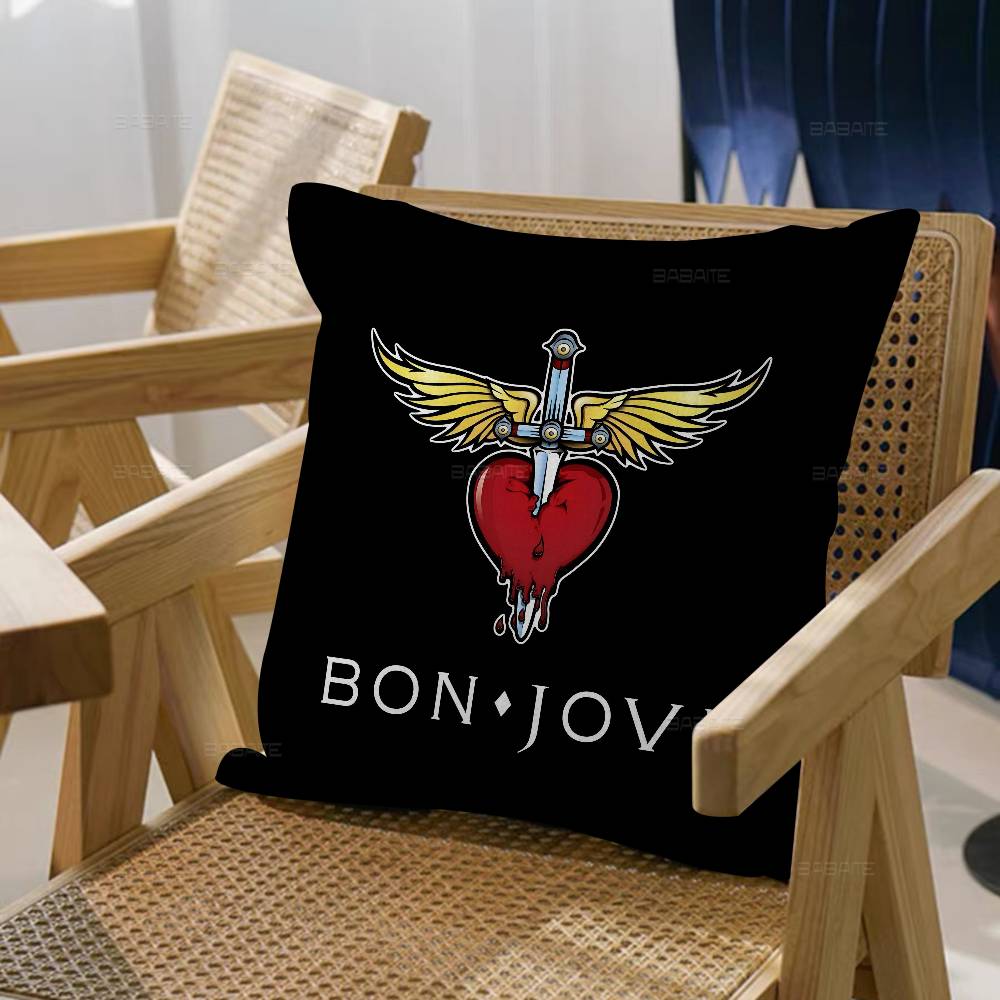 classic vintage B-BON J-JOVI BAND Maple Design Cushion Cover Happy Autumn Harvest decor Holiday Decorati Pillow Cover