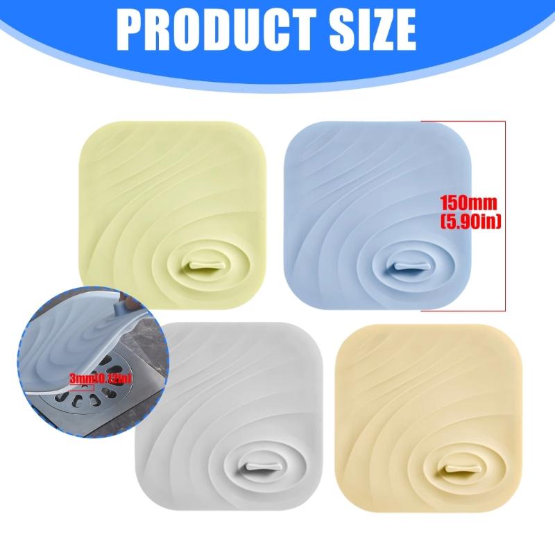 Flexible Shower Drain Seal Cover Universals Toilet Floor Drain Cover Deodorant Pad Nonslip Basins Stopper Sealing Cap